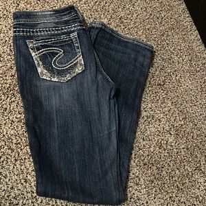 Aiko Silver Jeans - Size 29W 33L